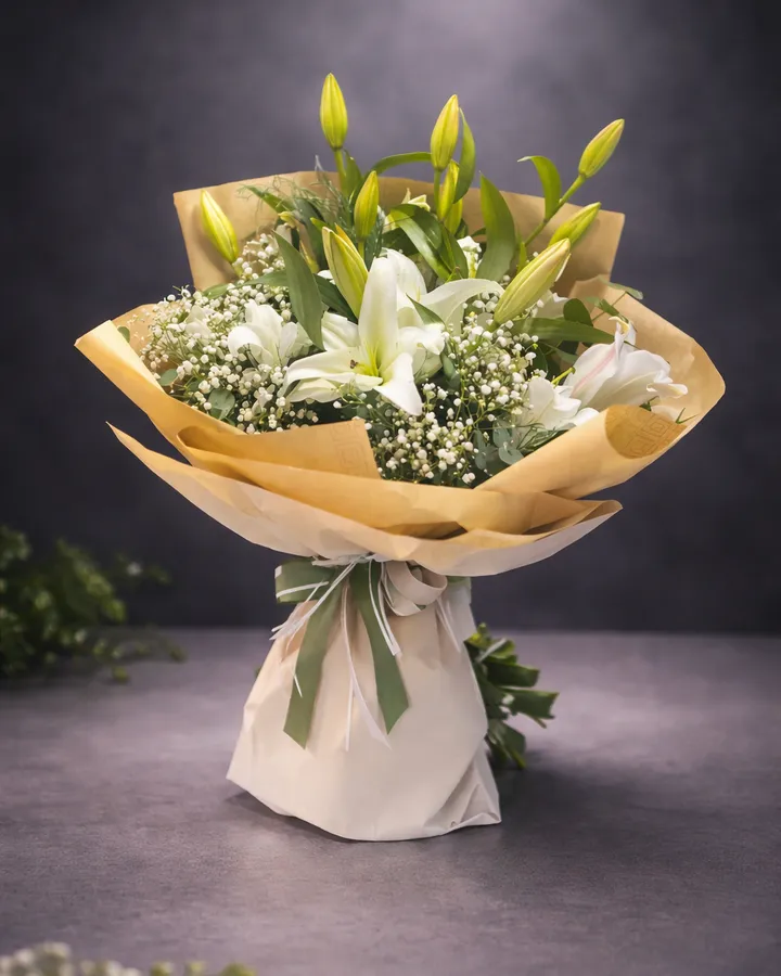 Zarif Lilyum Buketi – Masal's Flower Garden